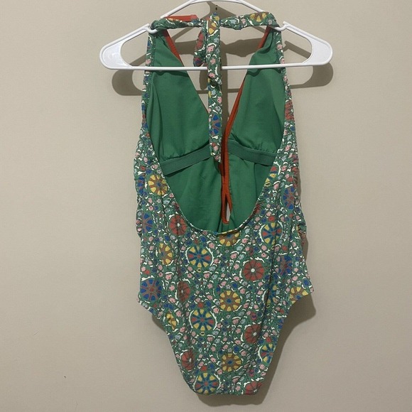 Rhode Zinnia Floral Print Halter High Leg Cheeky One Piece Swim Womens XXL NEW - Picture 7 of 9